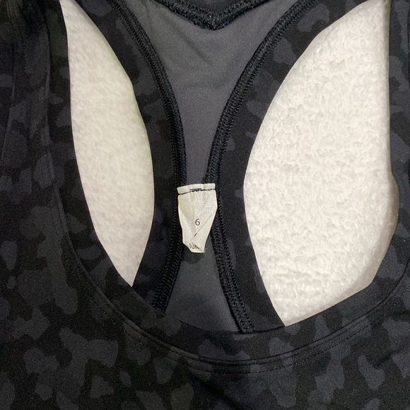 Lululemon Cool Racerback Black Leopard Tank Top - Picture 2 of 4